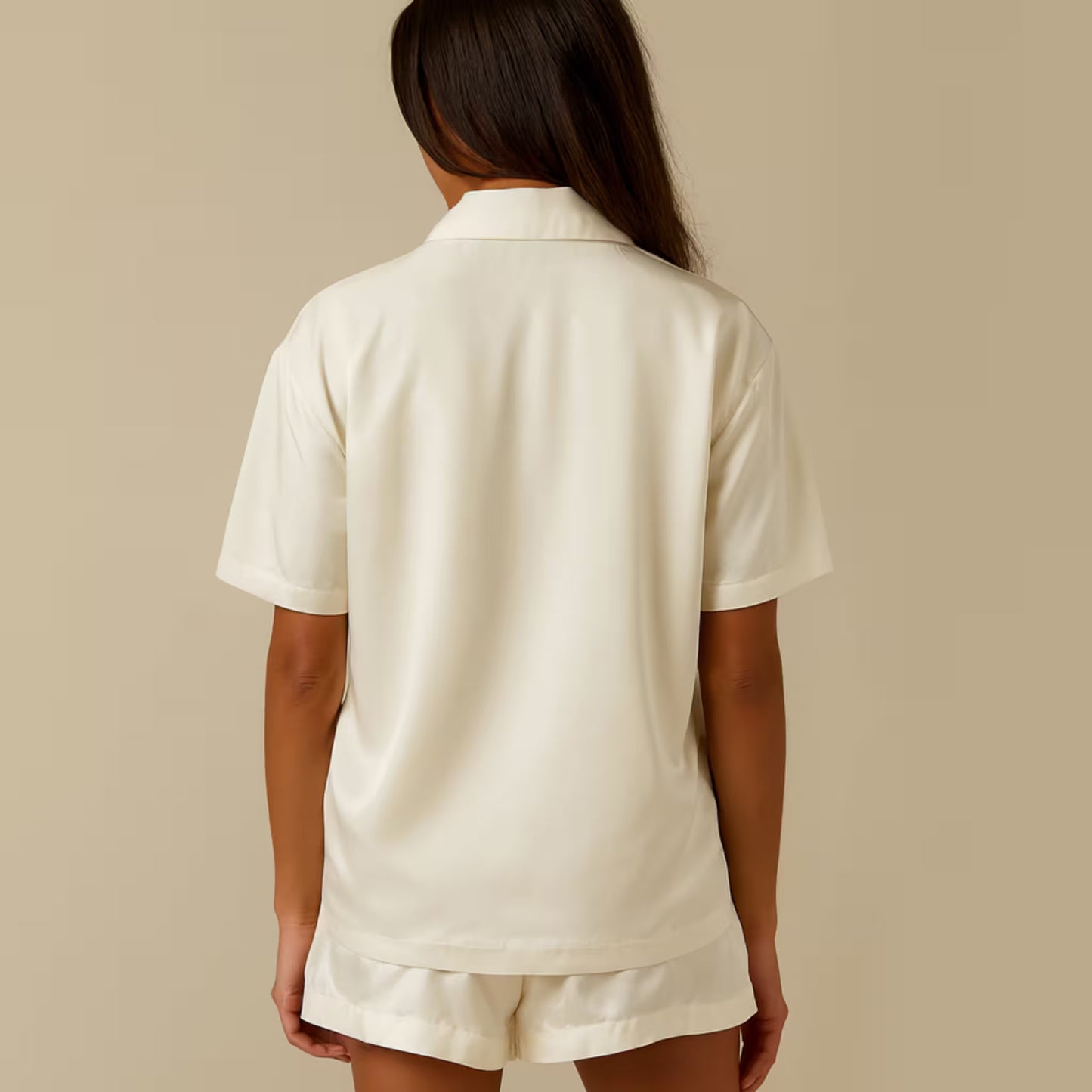 Pijama de Seda - Blusa Manga Curta